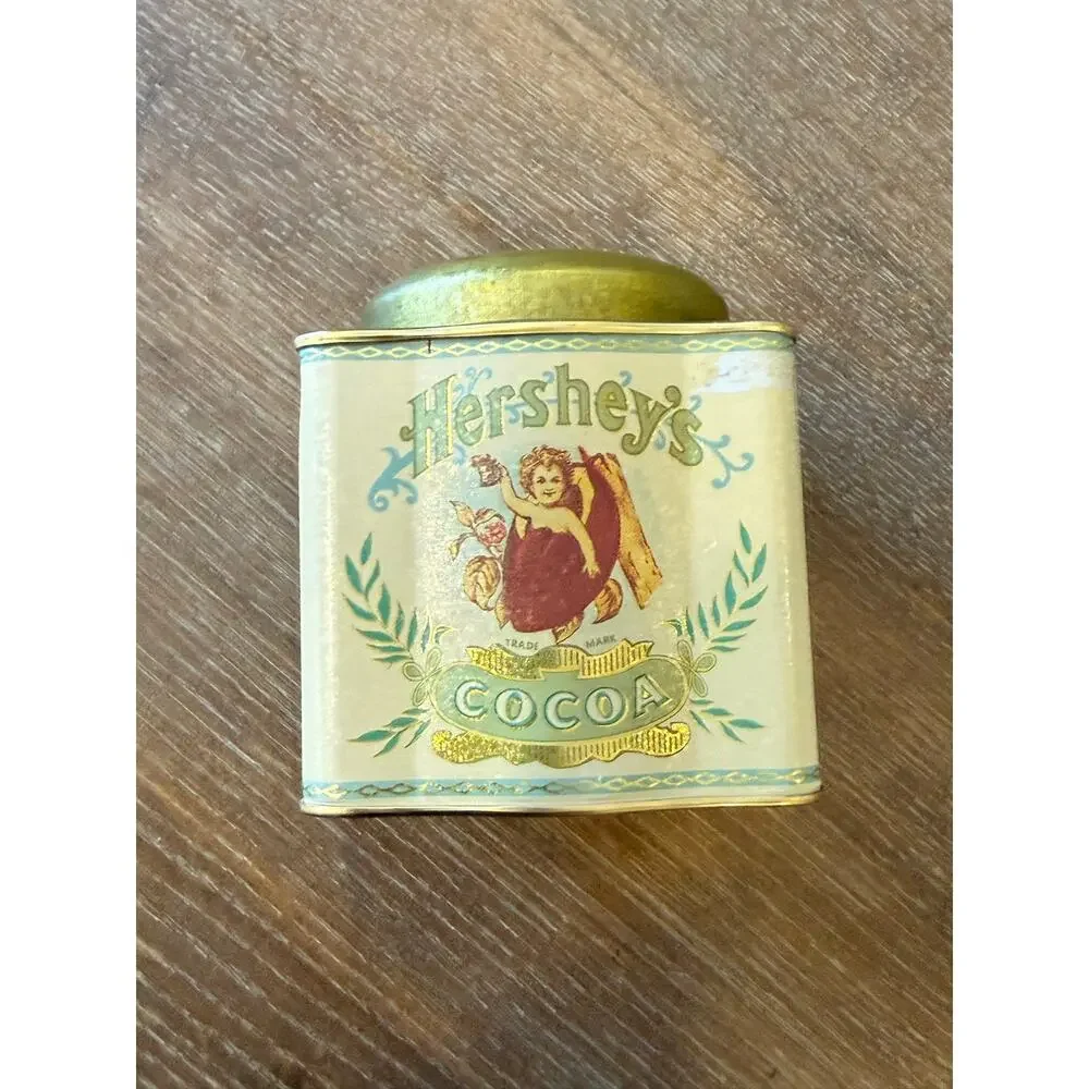 Vintage Hershey's Cocoa Powder Tin Set of 2 Retro Collectible